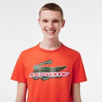 T-shirt Lacoste Sport Algodon Ecologico Orange   Offre - Pas cher