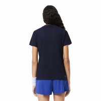 Camiseta Feminina Lacoste Sport Azul Marinho  Oferta + Barato