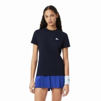 Camiseta Feminina Lacoste Sport Azul Marinho  Oferta + Barato