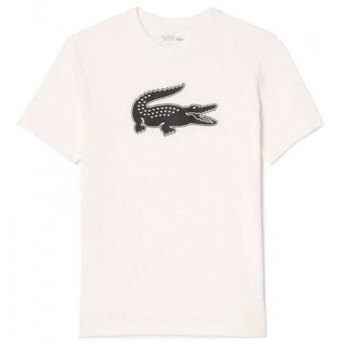 T-shirt sport Lacoste blanc noir T-shirt sport Lacoste blanc noir