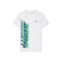 T-shirt Lacoste Sport Brand Contrast Blanc