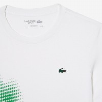 Camiseta Lacoste Sport Marca Contraste Blanco  Oferta + Barato