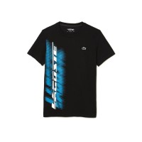 T-shirt Lacoste Sport Brand Contrast Nero