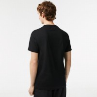 T-shirt Lacoste Sport Brand Contrast Noir