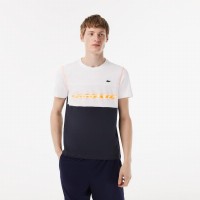 Lacoste Sport Medvedev T-shirt Blanc Bleu Orange