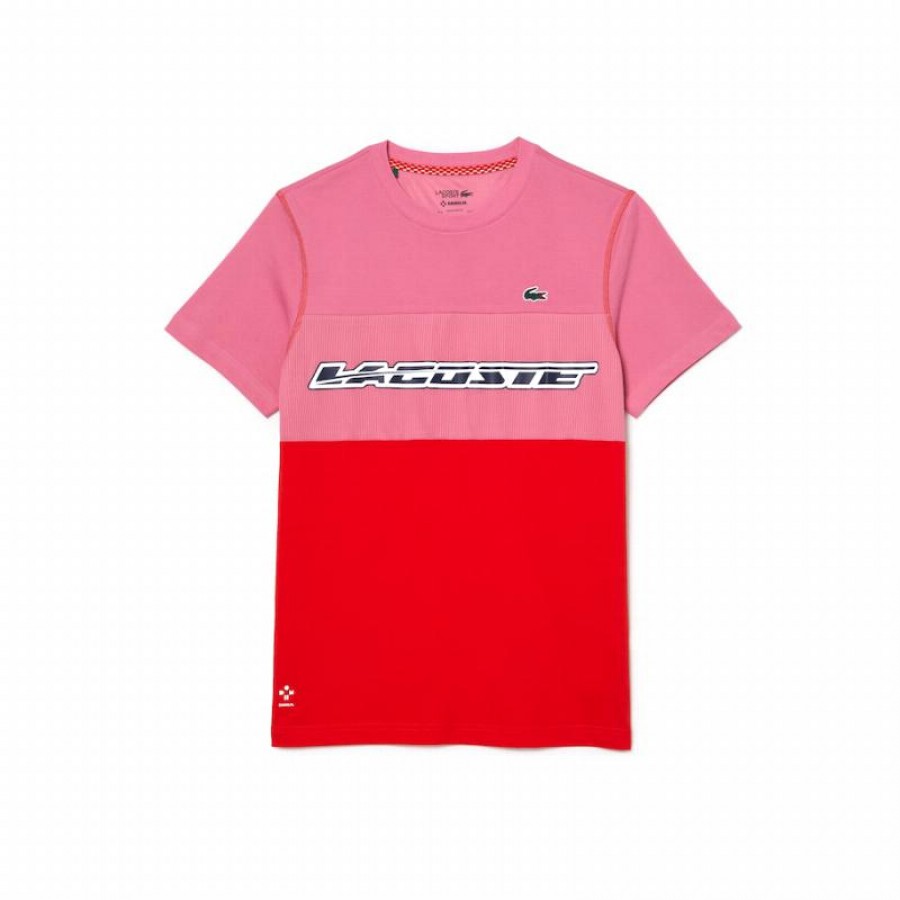 Lacoste Sport Medvedev T-shirt Rouge Rose