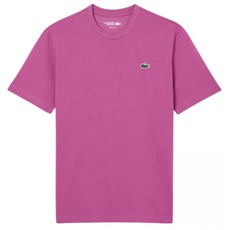 Lacoste Sport Regular Fit Mauve T-Shirt  Offer + Cheap