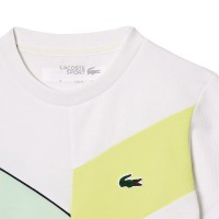 T-shirt Lacoste Sport Regular Fit Senza Cuciture Bianco Verde