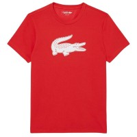 Camiseta Lacoste Sport Rojo Blanco  Oferta + Barato