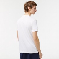 Lacoste Sport Respiravel Branco T-Shirt Azul