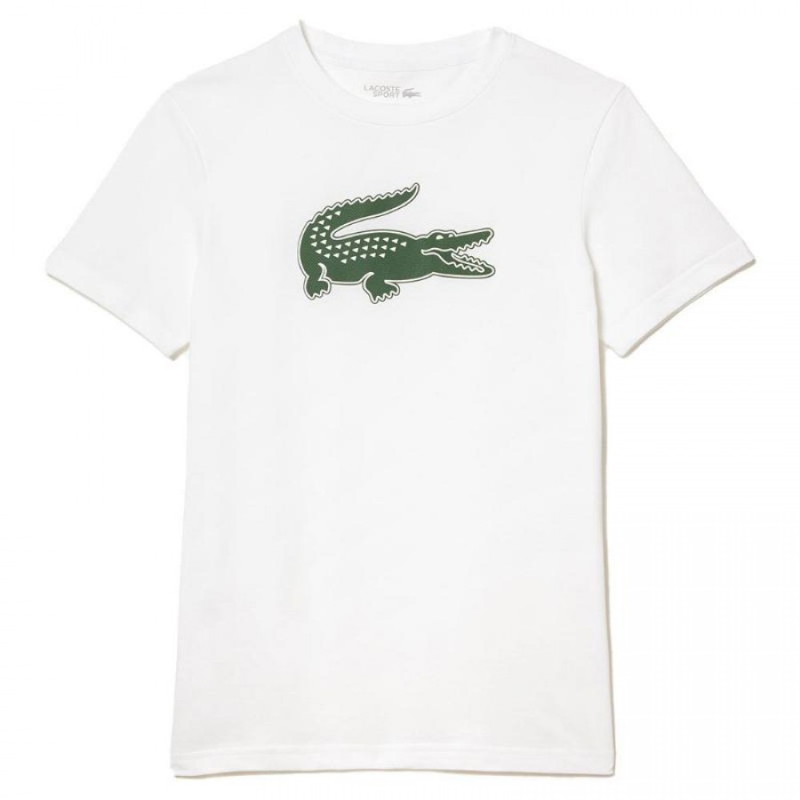 Lacoste Sport T-Shirt respiravel branco verde