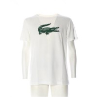 Camiseta Lacoste Sport Transpirable Blanco Verde