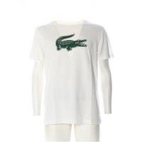 Lacoste Sport T-Shirt Respirant Blanc Vert