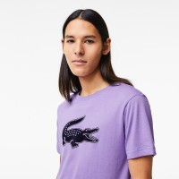 Lacoste Sport T-shirt traspirante viola nera