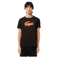 Lacoste Sport T-Shirt respiravel Preto Laranja