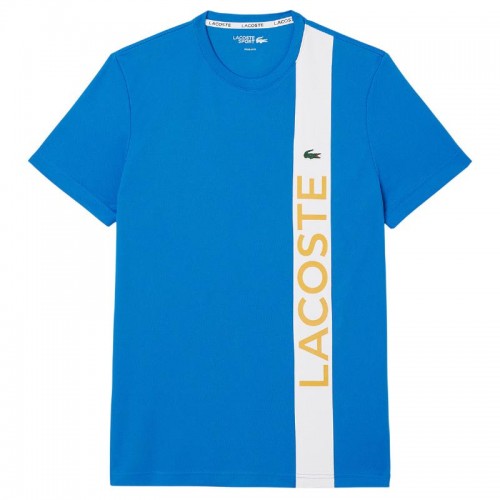 Lacoste Sport Ultra Dry Bleu Blanc T-Shirt Lacoste Sport Ultra Dry Bleu Blanc T-Shirt