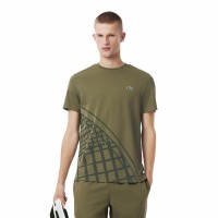 T-shirt de tennis Lacoste Ultra Dry Vert Kaki