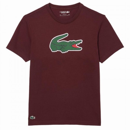 T-shirt Lacoste Ultra Dry Bourgogne T-shirt Lacoste Ultra Dry Bourgogne