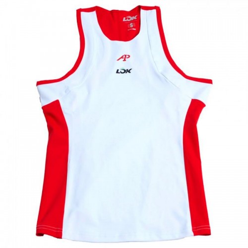 T-shirt femme Lok A1 Padel Elk Blanc Rouge T-shirt femme Lok A1 Padel Elk Blanc Rouge