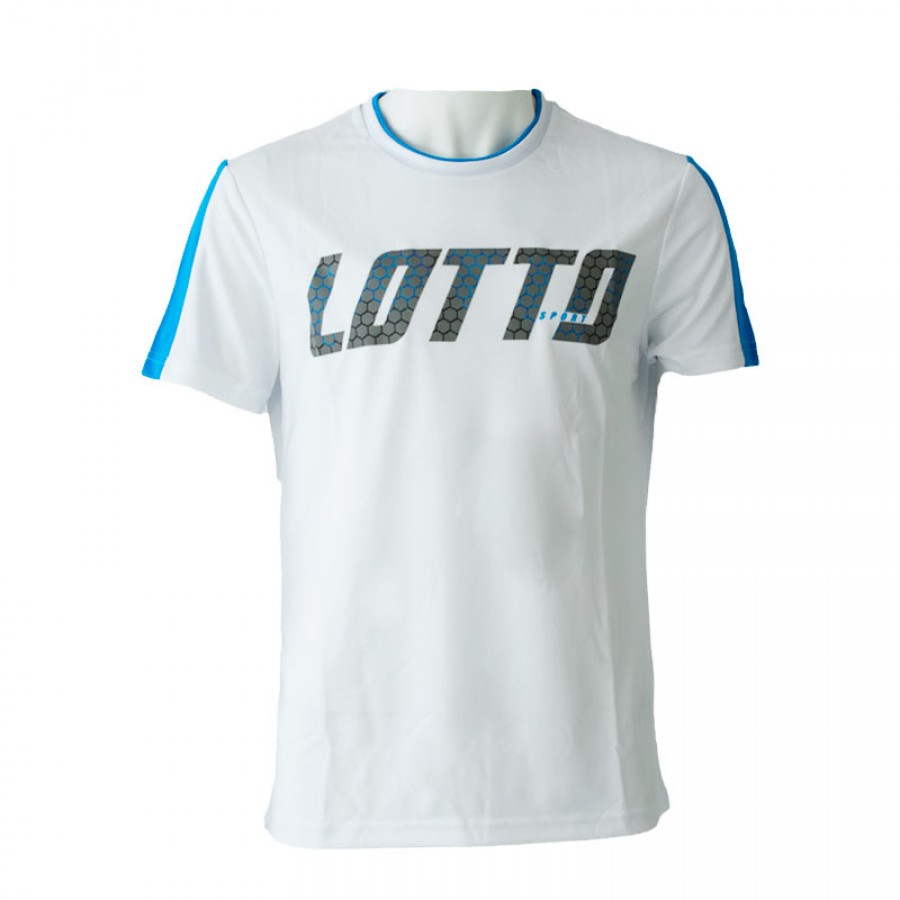 Logotipo da loteria III Imprimir Camiseta Branca Brilhante