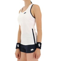 Camiseta Lotto Squadra II Blanco Negro Mujer