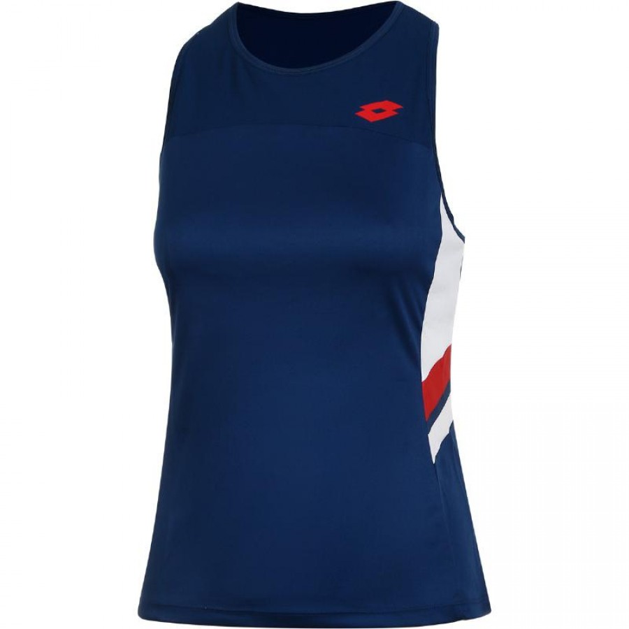 T-shirt Lotto Squadra III Bleu Rouge Femme