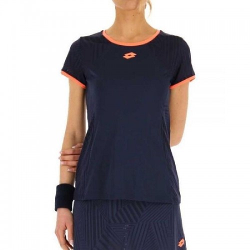 T-Shirt Femme Lotto Superrapida V Bleu Marine T-Shirt Femme Lotto Superrapida V Bleu Marine