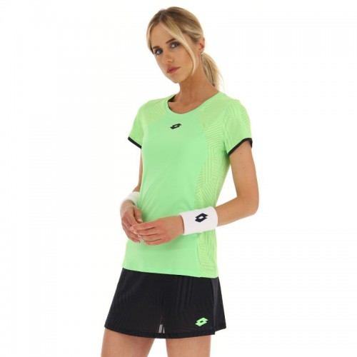 T-shirt Lotto Superrapida V Vert Pomme Femme T-shirt Lotto Superrapida V Vert Pomme Femme
