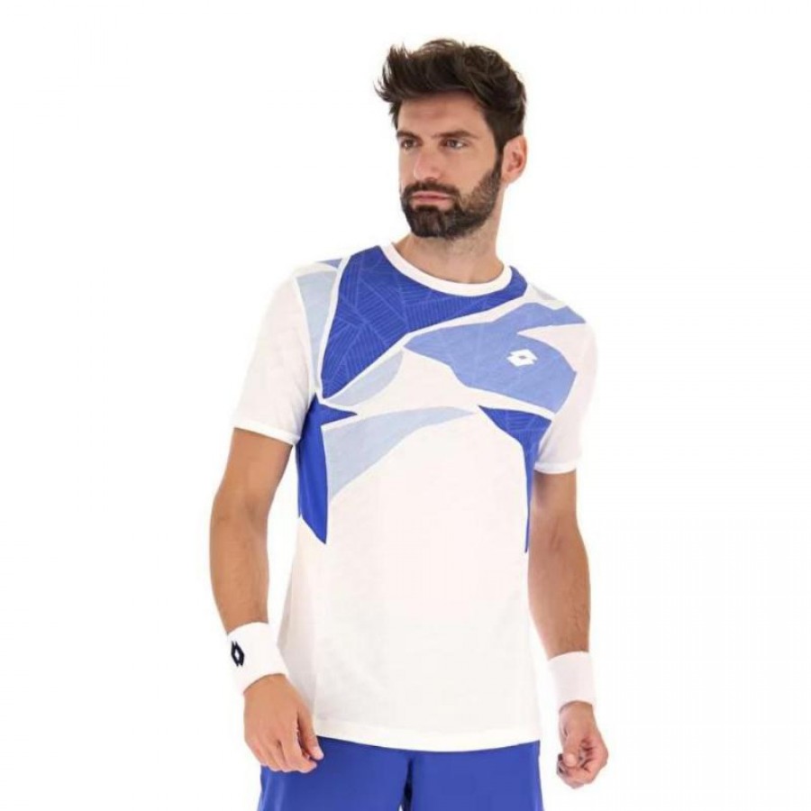 T-shirt Lotto Tech I D2 White Gloss Blue