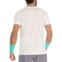 T-shirt Lotto Top IV Branco Brilhante Cinza Verde Turquesa