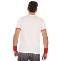 Camiseta Lotto Top IV Preto Brilhante Branco