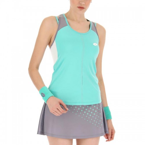 T-shirt Lotto Top IV Verde Turquesa Cinza Mulheres T-shirt Lotto Top IV Verde Turquesa Cinza Mulheres