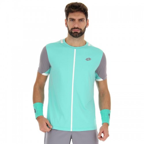 Camiseta Lotto Top IV Verde Turquesa Gris Plata Camiseta Lotto Top IV Verde Turquesa Gris Plata