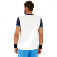 Lotto Top Ten II Branco Brilhante Marine Azul T-Shirt