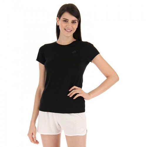 Camiseta Manga Corta Lotto MSP Negro Mujer Camiseta Manga Corta Lotto MSP Negro Mujer