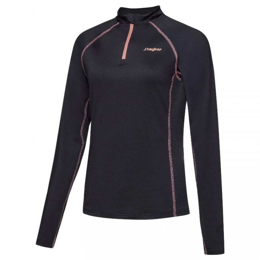 Camiseta de manga comprida JHayber Alpina Preta Feminina