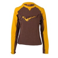 Varlion MD Maglietta a maniche lunghe M/L06-MC627 Marrone Donna