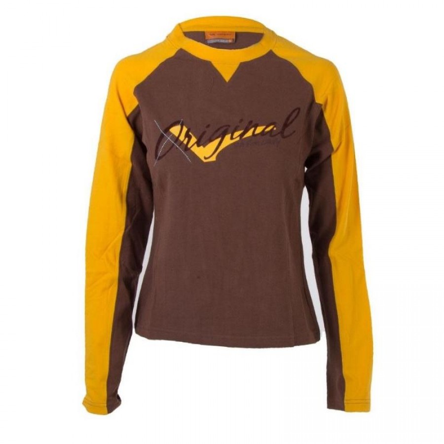 Varlion MD Maglietta a maniche lunghe M/L06-MC627 Marrone Donna