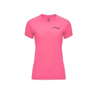 Camiseta PadelPoint Tournament Rosa Fluor Mujer