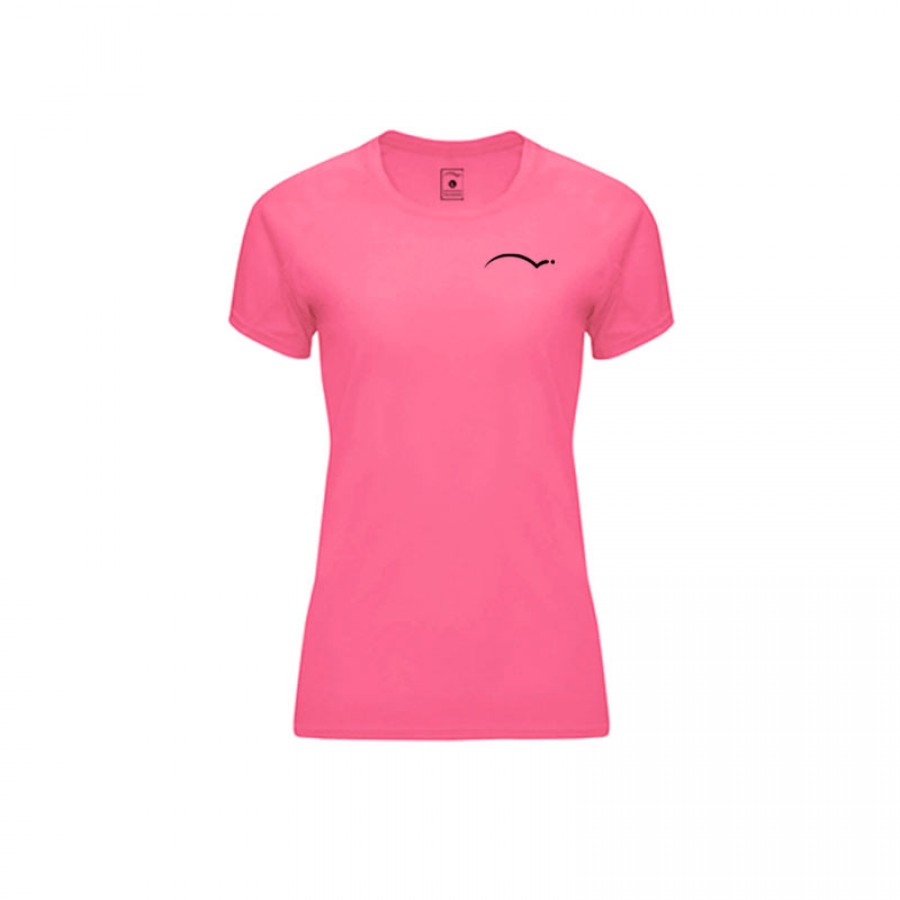 Camiseta PadelPoint Torneio Rosa Fluor Mujer