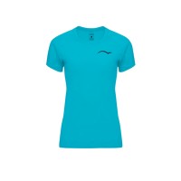T-shirt de tournoi PadelPoint turquoise pour femme