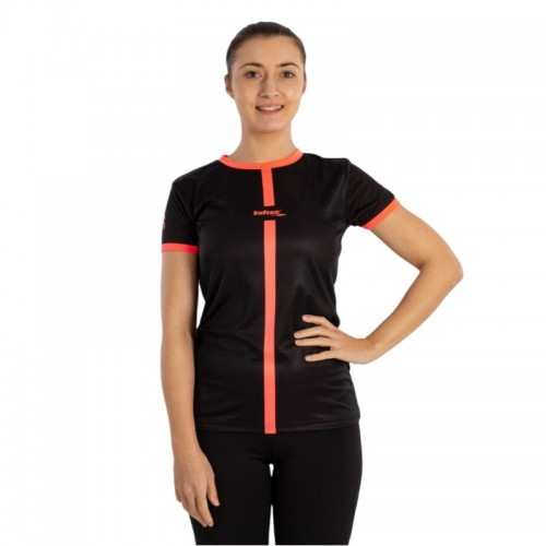 Camiseta Feminina Softee Tipex Black Coral Fluor Camiseta Feminina Softee Tipex Black Coral Fluor