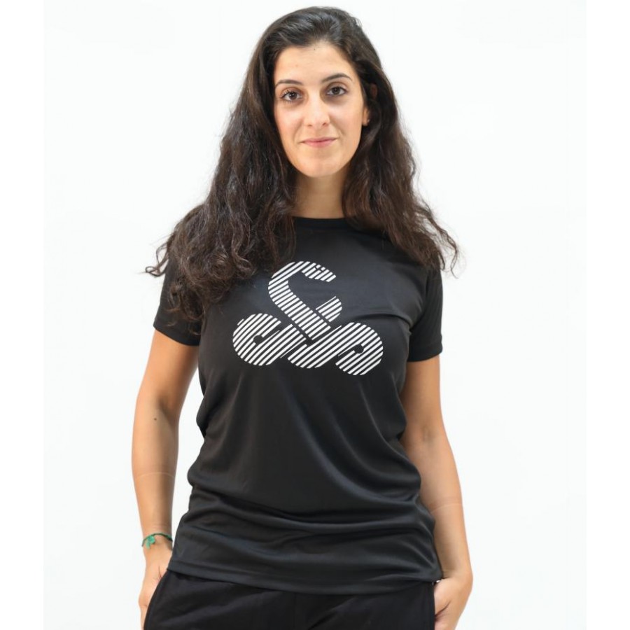 Camiseta Vibora Taipan Negro Mujer