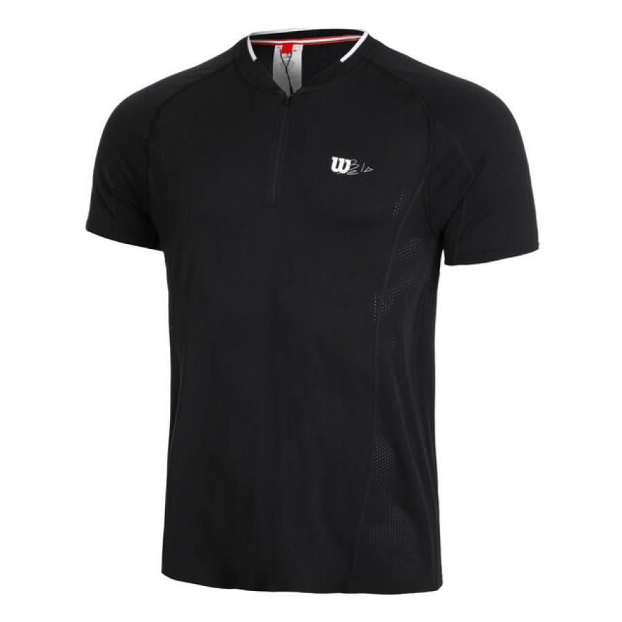 Wilson Bela Seamless Ziphnly 2.0 Black T-shirt