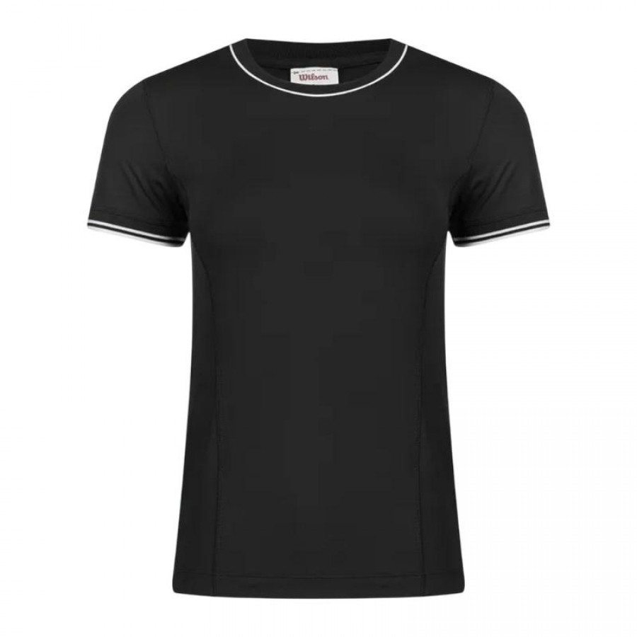 Camiseta Wilson Team Seamless Negro Mujer
