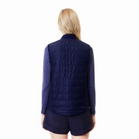 Gilet femme Lacoste Slim Fit bleu marine blanc  Offre - Pas cher