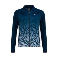 Jaqueta de disjuntor azul escuro estampa feminina
