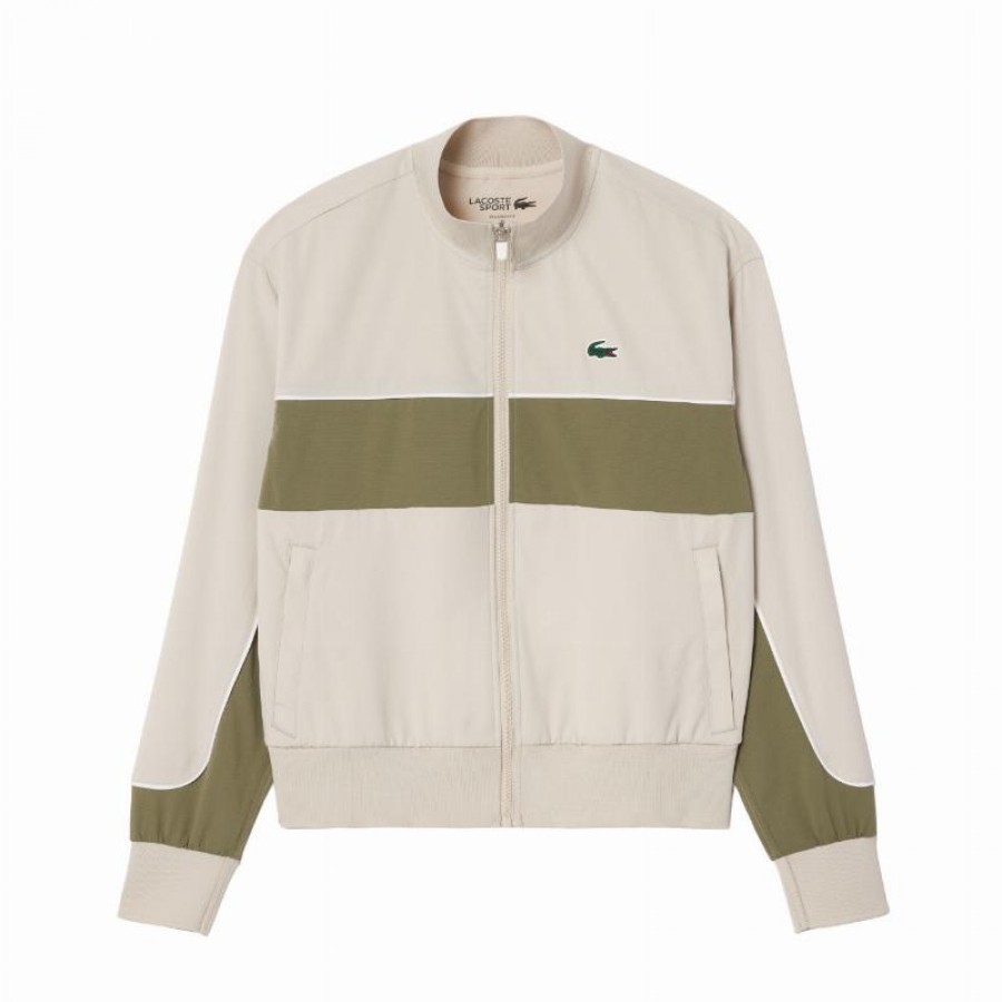 Chaqueta Lacoste Ultra Dry Gris Verde Kaki Mujer  Oferta + Barato