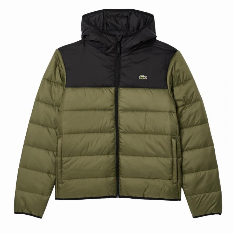 Giacca Lacoste Khaki Verde Nero  Offerta + Economico