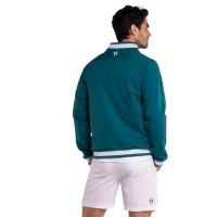 Jaqueta de seda verde Siux